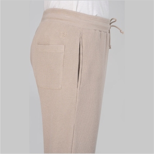 <b>SLIM</b> FIT WAFFLE <b>JOGGER</b> TROUSER OATMEAL - Product Image 3