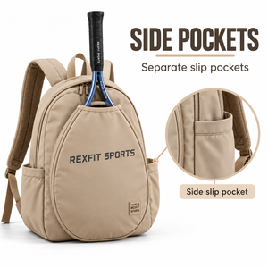 Bolsa Deportiva Personalizada con Estampado, Mochila para Raqueta de Squash con Soporte Frontal para Raqueta, Correas de Hombro de Malla y Bolsillos Laterales - Product Image 6