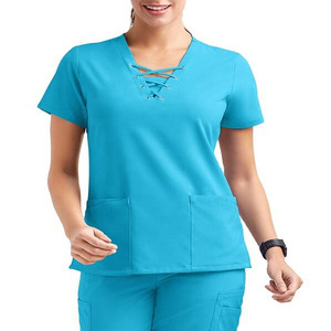 Blouse d'uniforme élégante pour personnel médical et chirurgical, en Spandex/Polyester plus épais, pour médecins, infirmières et personnel hospitalier, résistante aux aiguilles - Product Image 4