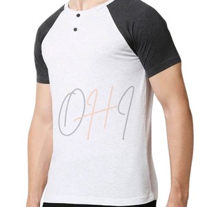 T-shirt Henley à col rond ample pour homme avec design personnalisé, 100% coton, écologique et respirant, séchage rapide - Product Image 3