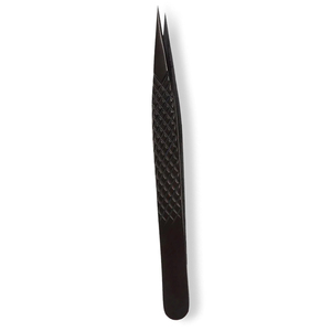 Pince à cils noire à marque privée, pointe en fibre, logo personnalisé, pour extensions de cils volume - Product Image 6