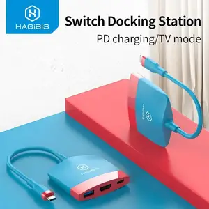 Док-станция Hagibis для телевизора, портативная док-станция SWC01 с USB C на 4K HDMI USB 3,0 концентратор для Nintendo ноутбуков, ПК iPad