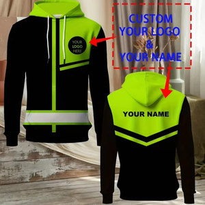 <b>Men's</b> Heavy-Duty 500g 100% Cotton Custom Hoodie Personalized with Name/Text/Logo Front Breathable Fabric Warehouse Office Use - Product Image 5