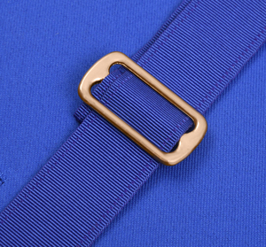 Tablier de Maître Maçon du District d'ancienne région - Bordures bleues, broderie machine, points fins et motifs élégants de loge. - Product Image 6