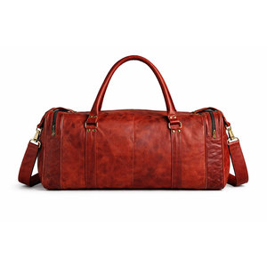 High Quality <b>Men</b> Genuine Leather Vintage Duffle <b>Bag</b> Custom Logo Large Capacity Travel Gym <b>Weekend</b> Overnight <b>Bag</b> - Product Image 5