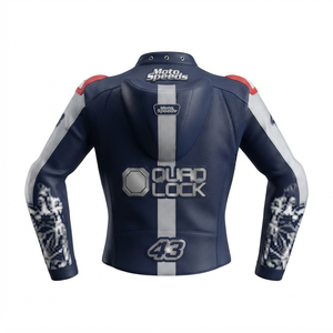 Men’s Cowhide Leather <b>Racing</b> <b>Jacket</b>/Chaqueta MotoCP Style CE Level 2 Armor Motorcycle Track Riding Protective Gear CE - Product Image 2