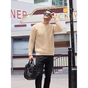 Unisex 2025 Cable Knit Sweater Casual Pullover Sudadera con cuello redondo ODM Supply para la temporada de otoño invierno - Product Image 3
