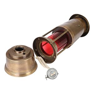 Lanterne à huile marine vintage en laiton antique pour décoration nautique - Product Image 5