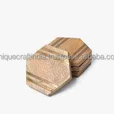 Posavasos de madera de forma redonda al por mayor, posavasos hecho a mano de alta calidad, posavasos con estilo indio - Product Image 2