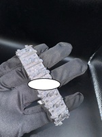 Montre ZAWO HOUSE au design unique, unisexe, de luxe, vintage, hip-hop, analogique, avec diamants Moissanite VVS1, en acier inoxydable, verre 20 mm, vente en gros