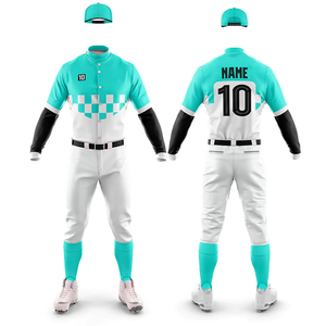 Maillot de baseball personnalisé sublimé en polyester et élasthanne, uniforme d'équipe de baseball avec impression de noms, maillots de softball - Product Image 1