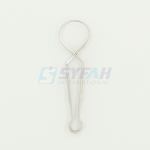 Pince à serviettes Schaedel 9 cm en acier inoxydable à action croisée avec ressort - Product Image 2