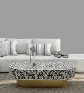 Mesa de Centro Exclusiva con Incrustaciones de Hueso, Mueble Artesanal de Mosaico, Adorno Decorativo Sofisticado, Mueble Premium para Sala de Estar - Product Image 3