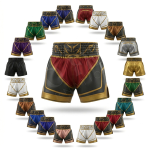 Shorts de Muay Thai pour hommes, 100% polyester, design personnalisé, haute performance, arts martiaux, entraînement de kickboxing, shorts personnalisés - Product Image 1