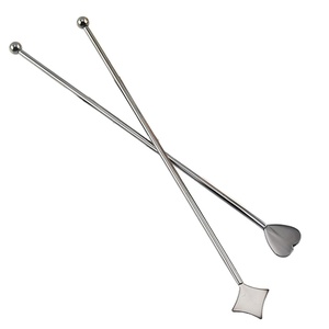 ที่กวนค็อกเทลดีไซน์รูปหัวใจทำจากสเตนเลสสตีลแท่งเครื่องดื่มโลหะแบบหมุนสำหรับเครื่องดื่มกาแฟบาร์เครื่องมือบาร์อุปกรณ์เสริม - Product Image 1