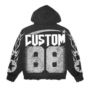 Conjunto Deportivo Personalizado para Hombre, Estilo Vintage, Lavado Ácido, Tejido Grueso, con Logotipo Personalizado, Unisex, en Oferta - Product Image 3