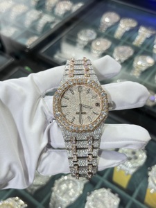 Reloj de pulsera para hombre, personalizado, de lujo, estilo hip hop, de acero inoxidable, movimiento mecánico automático, cronógrafo, resistente al agua 5 BAR - Product Image 1
