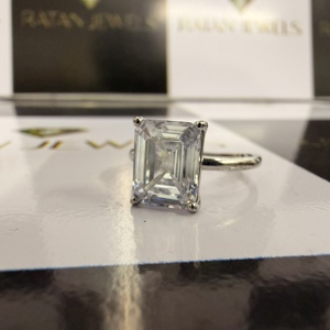 Hidden Halo Luxury IGI Certificate Female 14k 18k Gold Wedding Emerald Cut Lab Grown <b>Fine</b> <b>Rings</b> CVD Diamond Engagement Band <b>Ring</b> - Product Image 1