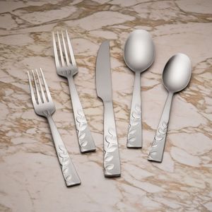 Ensemble de couverts en métal élégant, cuillère, fourchette, couteau en acier inoxydable de qualité supérieure, collection de vaisselle de table pour la cuisine - Product Image 4
