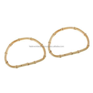 Poignées de sac en bois de mode Poignée de sac en bambou de rotin véritable naturel pour sac à main de Falak World Export - Product Image 3