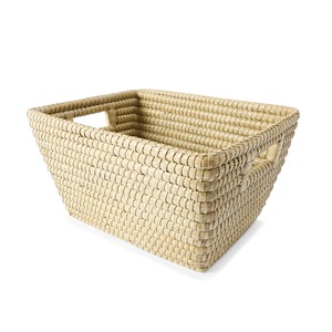 Rustic rectangular seagrass <b>basket</b> Handmade <b>Storage</b> <b>Basket</b> Wholesale eco-friendly Made in Vietnam - Product Image 1