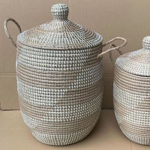 Wicker <b>Laundry</b> Basket Handmade Woven <b>Storage</b> Hamper for Bathroom <b>Organization</b> Wholesale Supplier Vietnam - Product Image 3