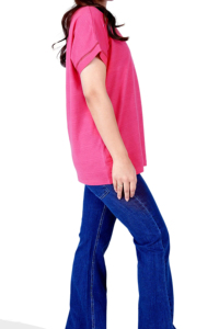 T-shirts Polo Personnalisés 100% Coton Épais Coupe Boxy avec Broderie, Patchs, Œillets, Passepoil et Impression Léopard en Bloc Sérigraphié - Product Image 4