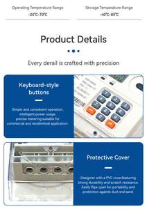 Medidor de Energía Estándar con Teclado de Control Remoto, Medidor de Electricidad con <span class=keywords><strong>CIU</strong></span> - Product Image 2