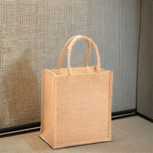 Sac fourre-tout en toile de jute naturelle bon marché en vente en gros pour cadeau de mariage promotionnel sac à provisions en toile de jute naturelle - Product Image 5