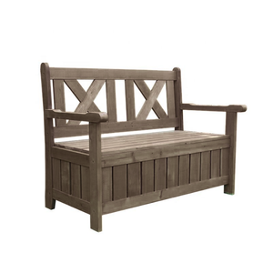 Banc de jardin en teck moderne pour deux personnes avec boîte de rangement intégrée - Product Image 4
