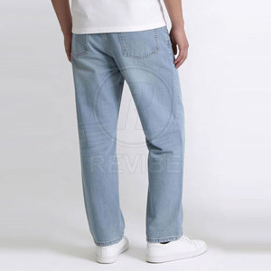 Pantalon en jean décontracté pour homme, coupe droite, sur mesure, 100% coton, écologique, respirant, léger - Product Image 2