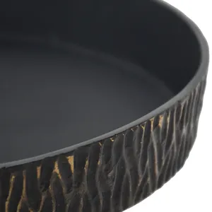 Plateau de service décoratif en métal haut de gamme au design moderne, plateau en métal fait main avec finition brillante royale - Product Image 2