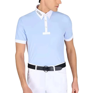 Camiseta de competición ecuestre para mujer, estampada, de malla, manga corta, antibacteriana, de secado rápido, al por mayor - Product Image 1