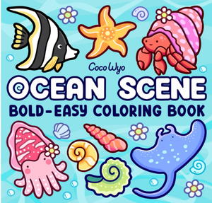 Scène marine : Livre de coloriage pour adultes et enfants, motifs audacieux et faciles pour la relaxation avec la vie marine (Vente en gros) - Product Image 2