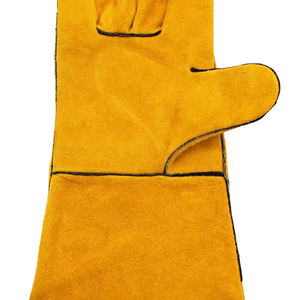 Nouveaux gants de soudage industriels en cuir de vachette, résistants à la chaleur et à l'abrasion, pour travaux de construction - Product Image 5