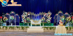 Escenario de boda con temática rústica y elegante, decoración de escenario India para recepción de bodas - Product Image 3