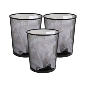 Cubo de Basura Ligero de Malla Negra, Ideal para Oficina, Escritorio, Hogar, Sala de Estudio y Cocina, Contenedor de Residuos Secos, Venta al por Mayor desde India - Product Image 1
