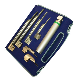 Basic Surgical High Quality New Set Of 6 Reusable Stainless Steel Laryngoscopes Manual Power Source Fiber <b>Optic</b> <b>Instrument</b> Set - Product Image 3
