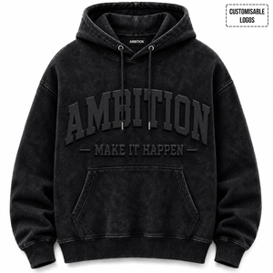 Premium <b>Three</b>-dimensional 3D Embossed Winter Hoodie Custom Logo Pure 100% Cotton Thickened Embroidery Oversized Streetwear - Product Image 6
