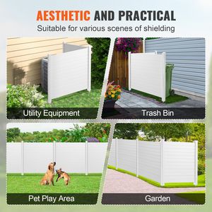 Recinzione per Condizionatore d'Aria da Esterno 50x50 Pollici per Recinto Attrezzature Piscina - Schermo Orizzontale in Vinile per la Privacy - per Cancelli - Product Image 5