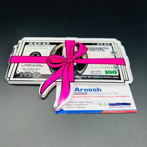 Custom Acrylic Dollar Bill Eyelash Tile Palette Clear 100 Dollar Stack Lash Extension <b>Holder</b> Pink Ribbon <b>Bow</b> Lash Tech Display - Product Image 2
