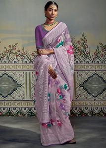 Exclusivo Diseño de Diseñador, Kanchipuram de Seda Suave, Elegante, Tradicional, Estiloso, Étnico, Última Tendencia, Modesto, Indio, para Bodas - Product Image 2