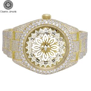 Charm Jewels Luxury Yellow Gold Square <b>Watch</b> 26cm Band Folding Clasp Unisex Quartz Movement - Product Image 5