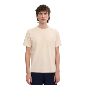 T-shirt uni à col rond et manches courtes pour homme, coupe classique, jersey naturel, épaules droites, personnalisable, OEM, vente en gros, exportation de vêtements - Product Image 6