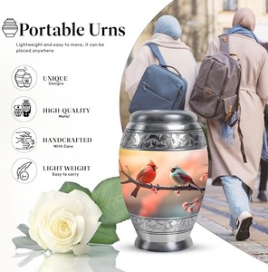 Urne funéraire artisanale ovale en laiton de style bohème pour cendres humaines, grande taille pour adultes - MOON STAR EXPORTS - Product Image 4