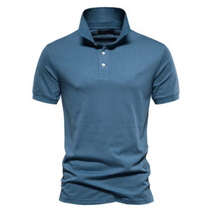 Camiseta Polo de Manga Corta Personalizada Solarwool, Camiseta Polo de Lana Merino para Hombre, Corte Ajustado, Estampada, de Algodón - Product Image 5