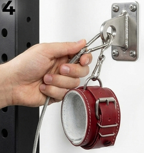 Correas de tobillo de cuero para máquina de cable, correas de ejercicio para culturismo con protección de palma, correas de tobillo deportivas ajustables - Product Image 4