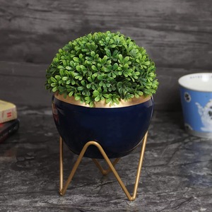 Brushed Metal Flower <b>Pot</b> with Smooth Finish for Minimalist Interiors Metallic Finish Planter <b>Pot</b> with Elegant Stand - Product Image 5