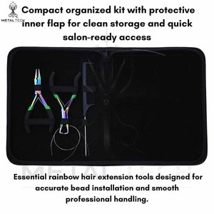 All One Hair Extension Installation Removal <b>Tool</b> Kit Stainless Steel Hairdressing Accessories Premium Lightweight Professional - Product Image 6