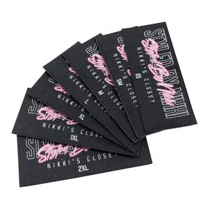 Nouvelle conception haut de gamme, étiquette de taille en satin haute densité avec logo de marque personnalisé, tissée pour le col des vêtements, respirante, écologique, OEM, prix abordable 2026 - Product Image 4